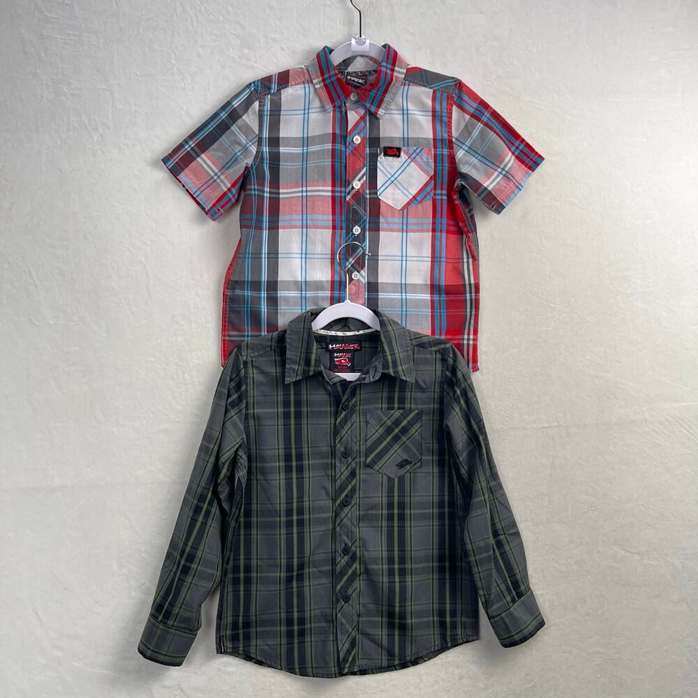 Lot of 2 Boys Medium 5/6 Tony Hawk Skater Button Up Shirts